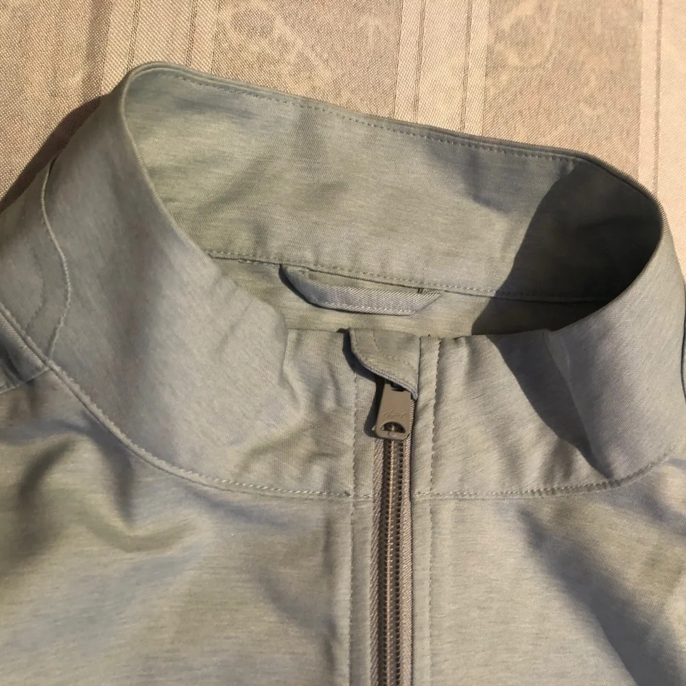 GREG NORMAN MENS LARGE JACKET LIGHT BLUE POCKETS - Picture 10 of 12